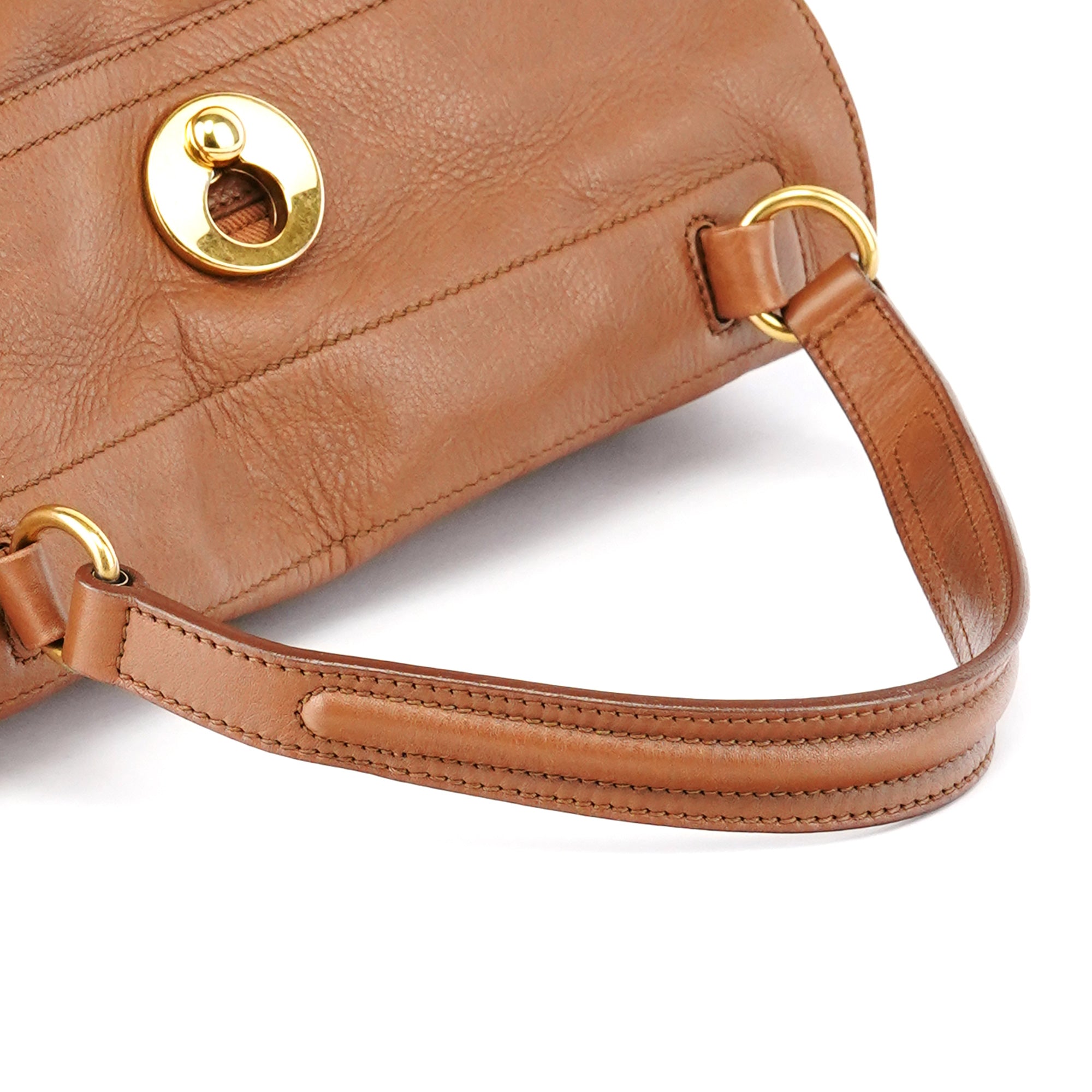 Yves Saint Laurent 229680 Light Brown Leather Muse Two Bag