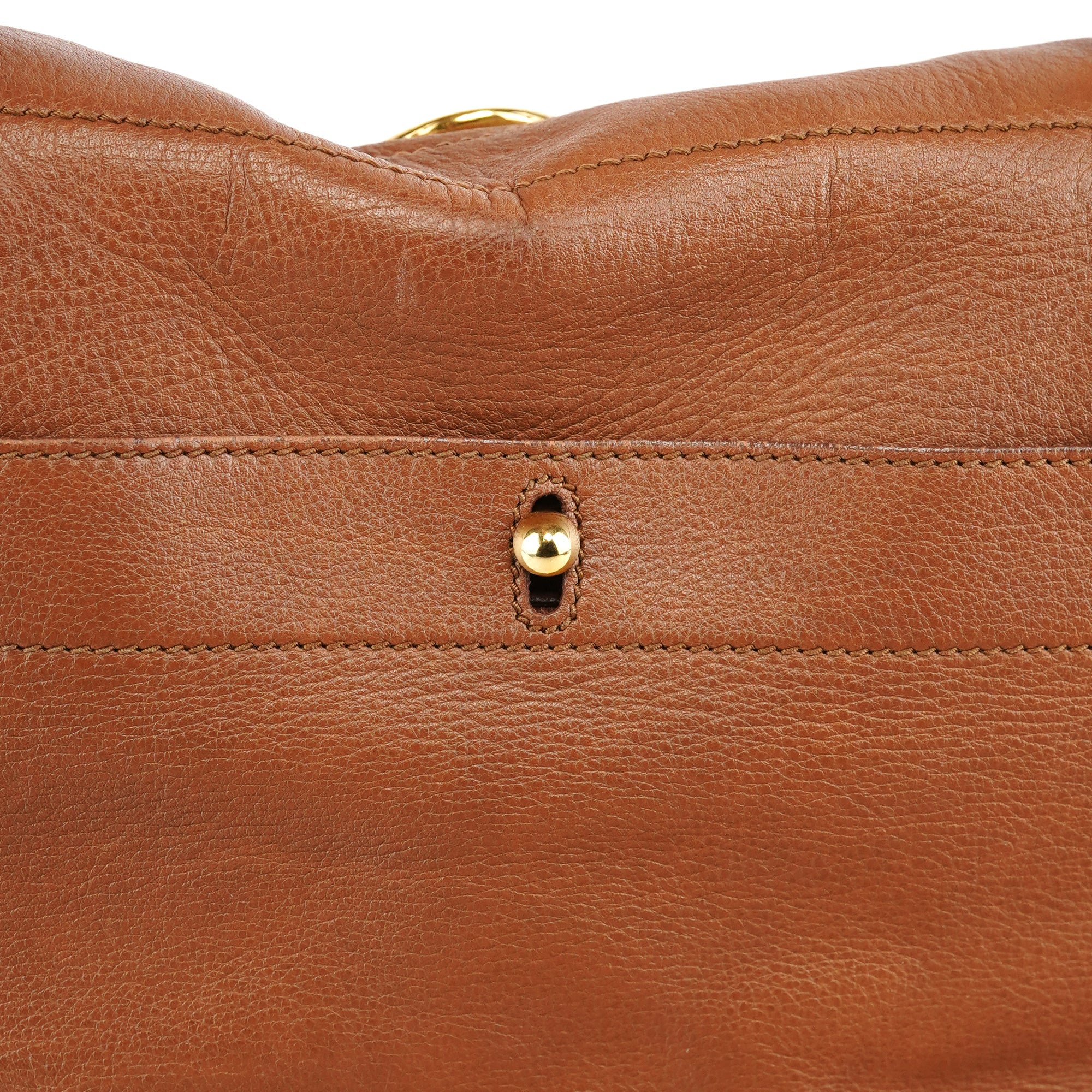 Yves Saint Laurent 229680 Light Brown Leather Muse Two Bag