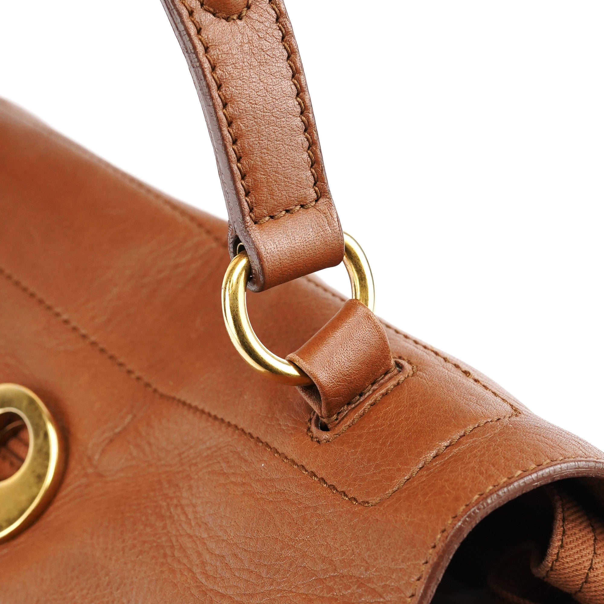 Yves Saint Laurent 229680 Light Brown Leather Muse Two Bag