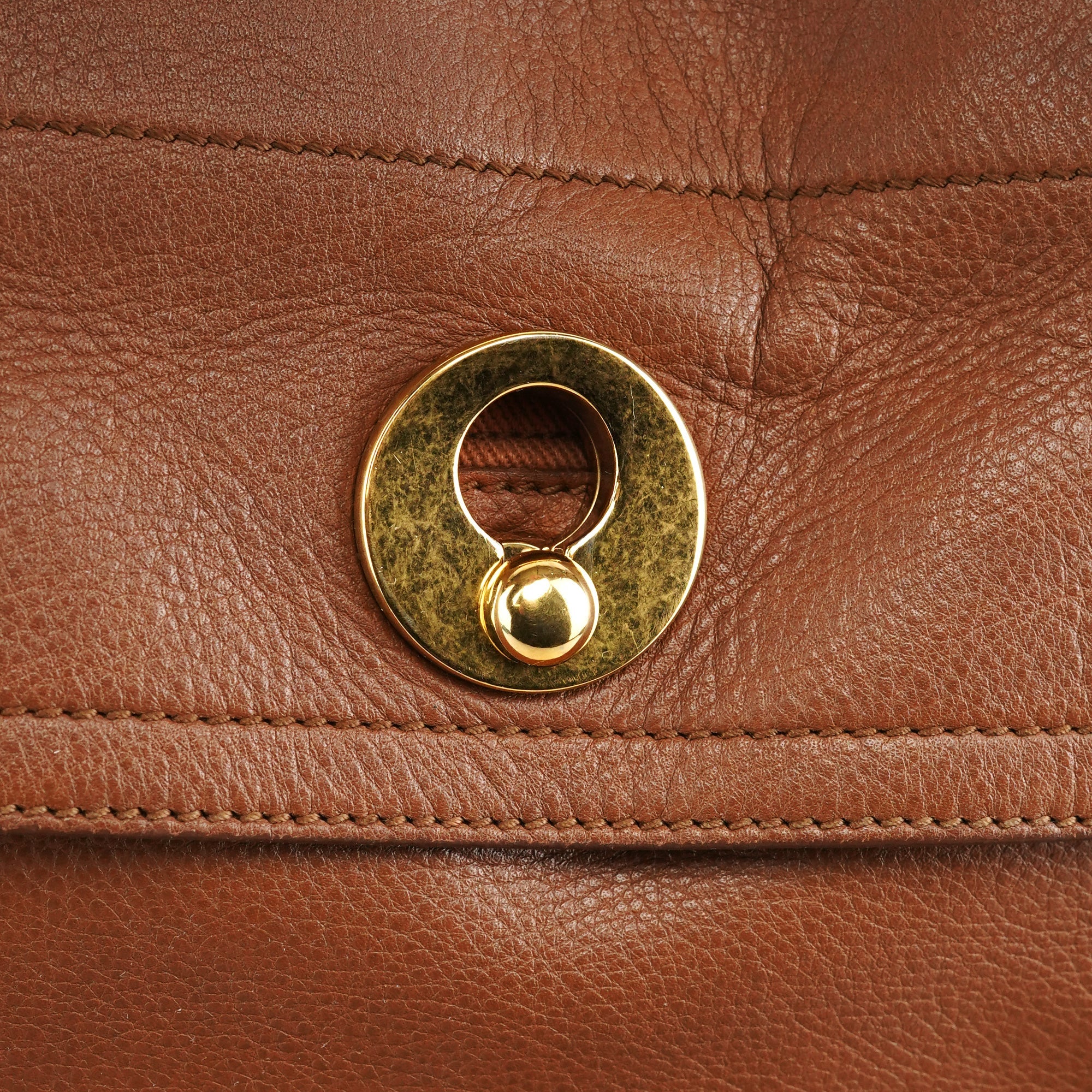 Yves Saint Laurent 229680 Light Brown Leather Muse Two Bag