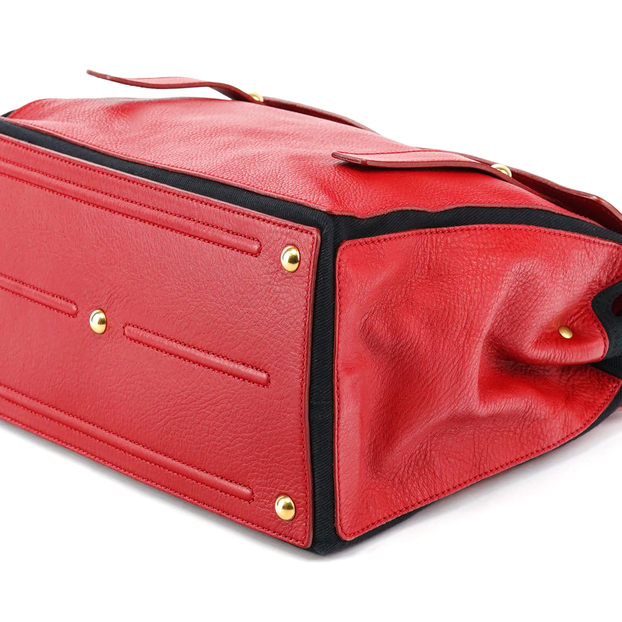 Yves Saint Laurent 229680 Red Leather Muse Two Bag