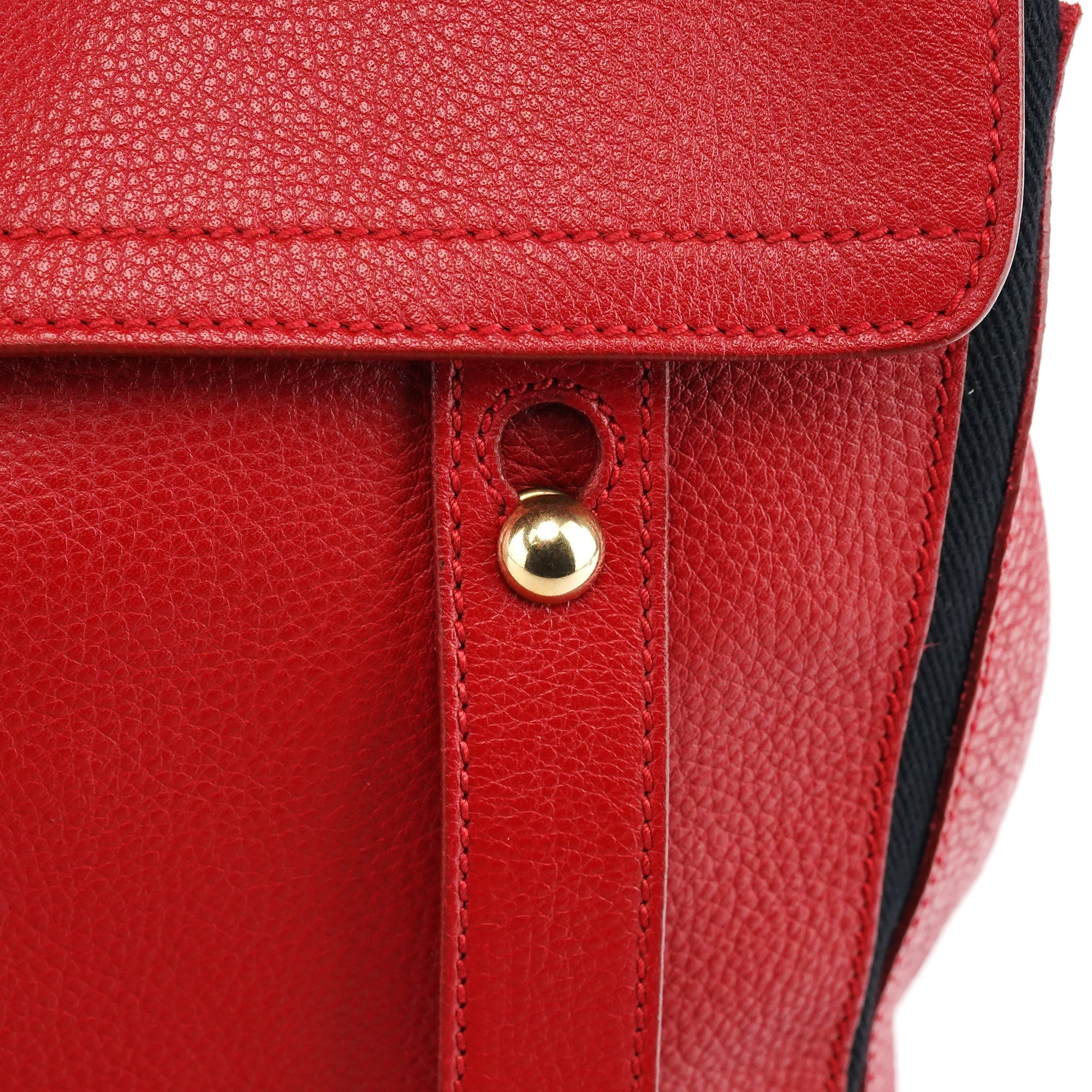 Yves Saint Laurent 229680 Red Leather Muse Two Bag