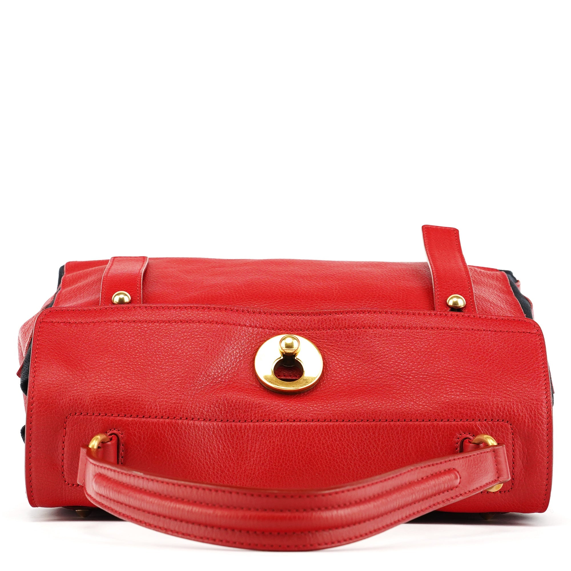 Yves Saint Laurent 229680 Red Leather Muse Two Bag