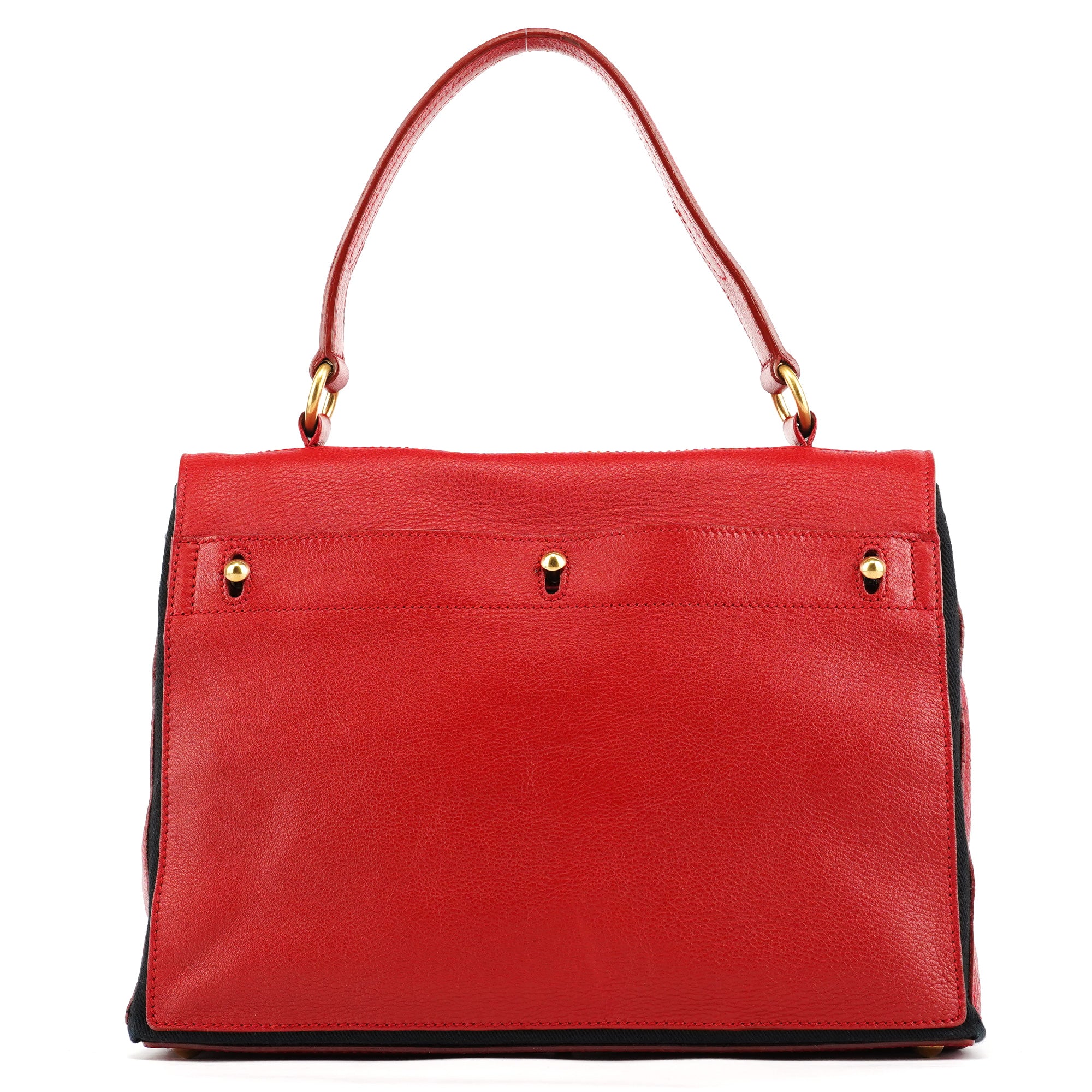 Yves Saint Laurent 229680 Red Leather Muse Two Bag