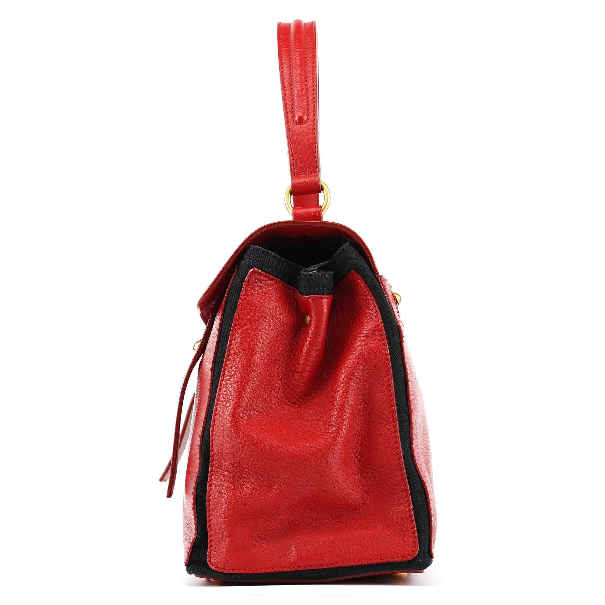 Yves Saint Laurent 229680 Red Leather Muse Two Bag