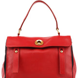 Yves Saint Laurent 229680 Red Leather Muse Two Bag