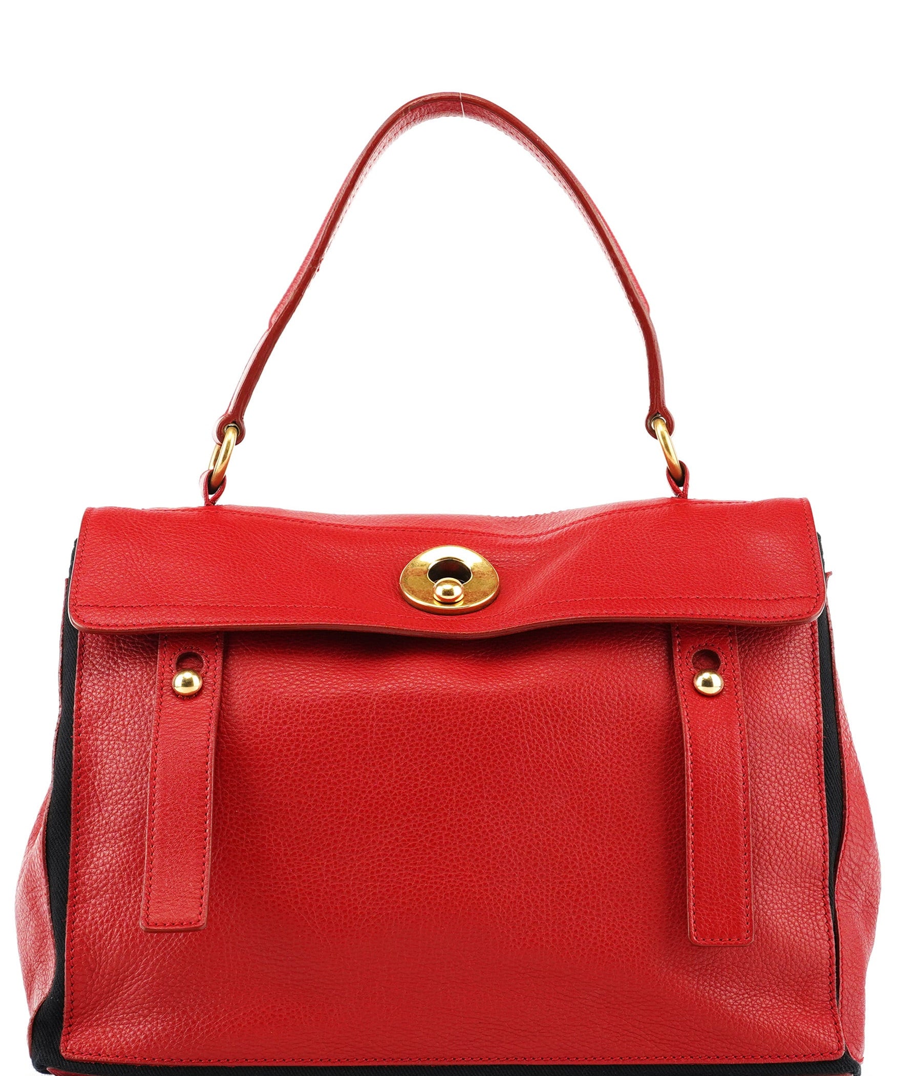 Yves Saint Laurent 229680 Red Leather Muse Two Bag