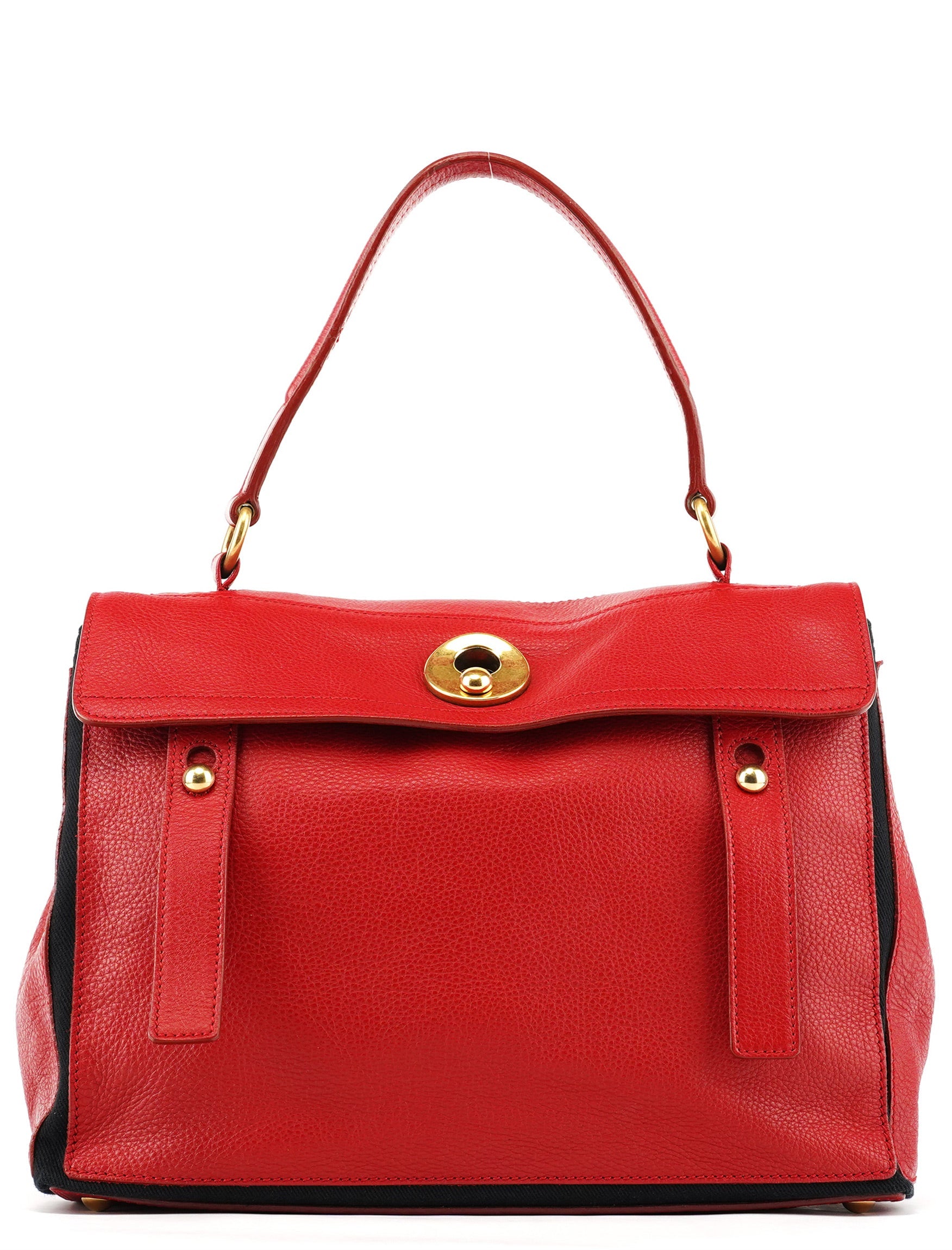Yves Saint Laurent 229680 Red Leather Muse Two Bag