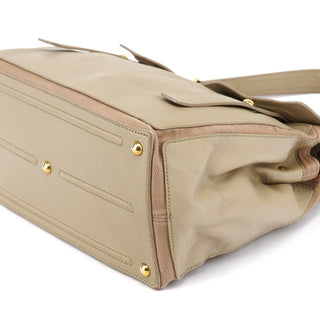 Yves Saint Laurent 229680 Taupe Leather Muse Two Bag