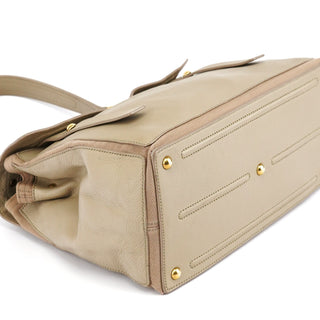 Yves Saint Laurent 229680 Taupe Leather Muse Two Bag