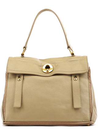 Yves Saint Laurent 229680 Taupe Leather Muse Two Bag