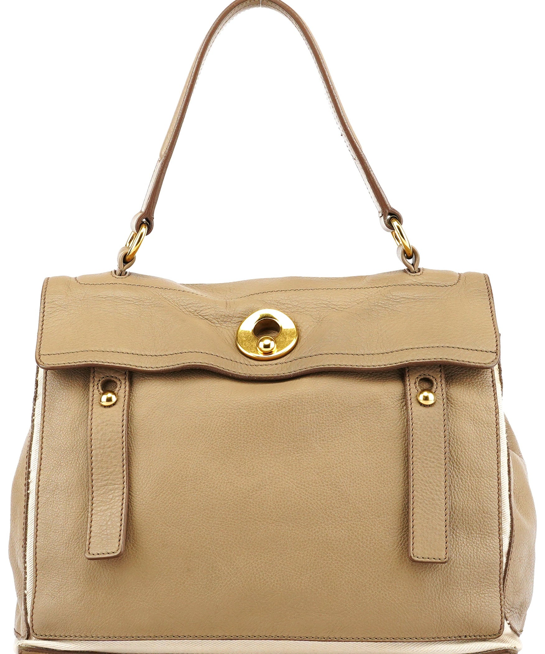 Yves Saint Laurent 229680 Taupe Leather Muse Two Bag
