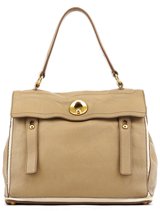 Yves Saint Laurent 229680 Taupe Leather Muse Two Bag