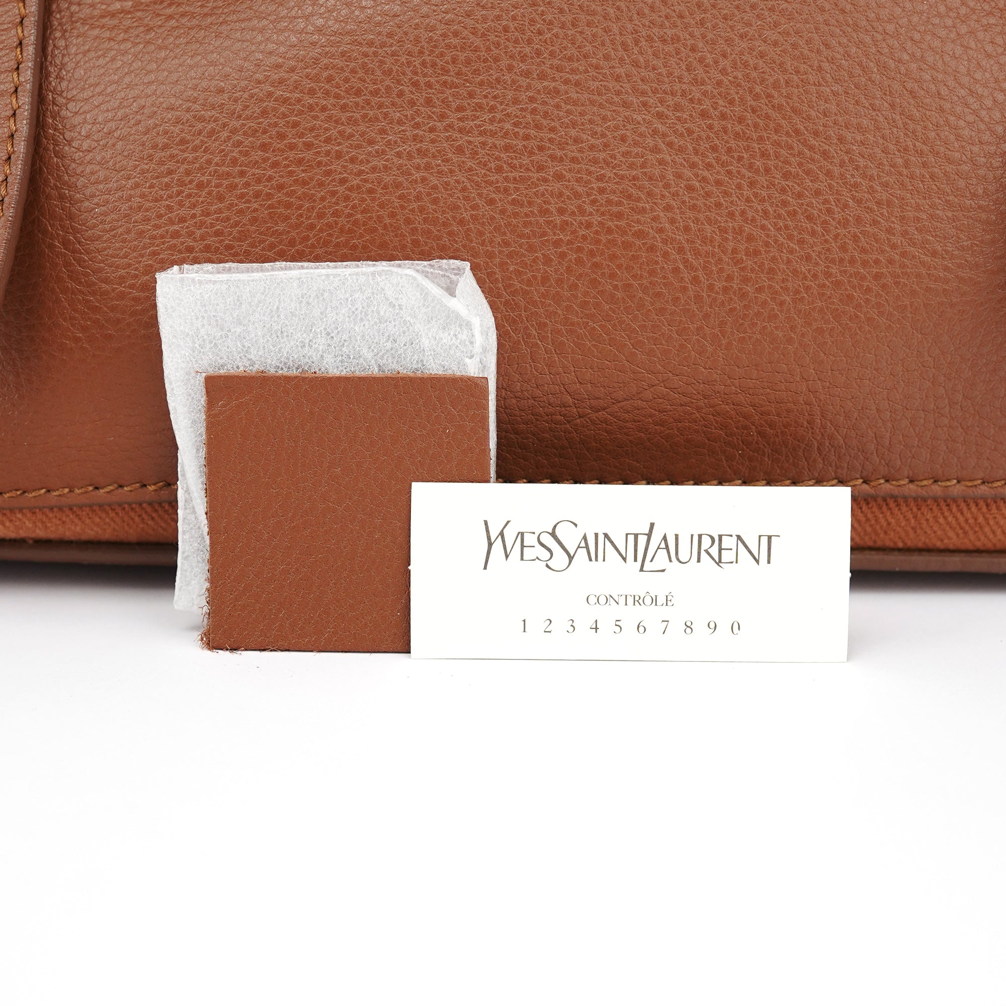 Yves Saint Laurent 238761 Light Brown Leather Muse Two 2-Way Bag