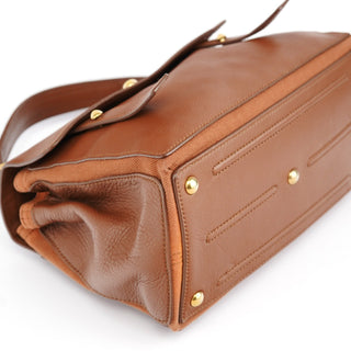 Yves Saint Laurent 238761 Light Brown Leather Muse Two 2-Way Bag