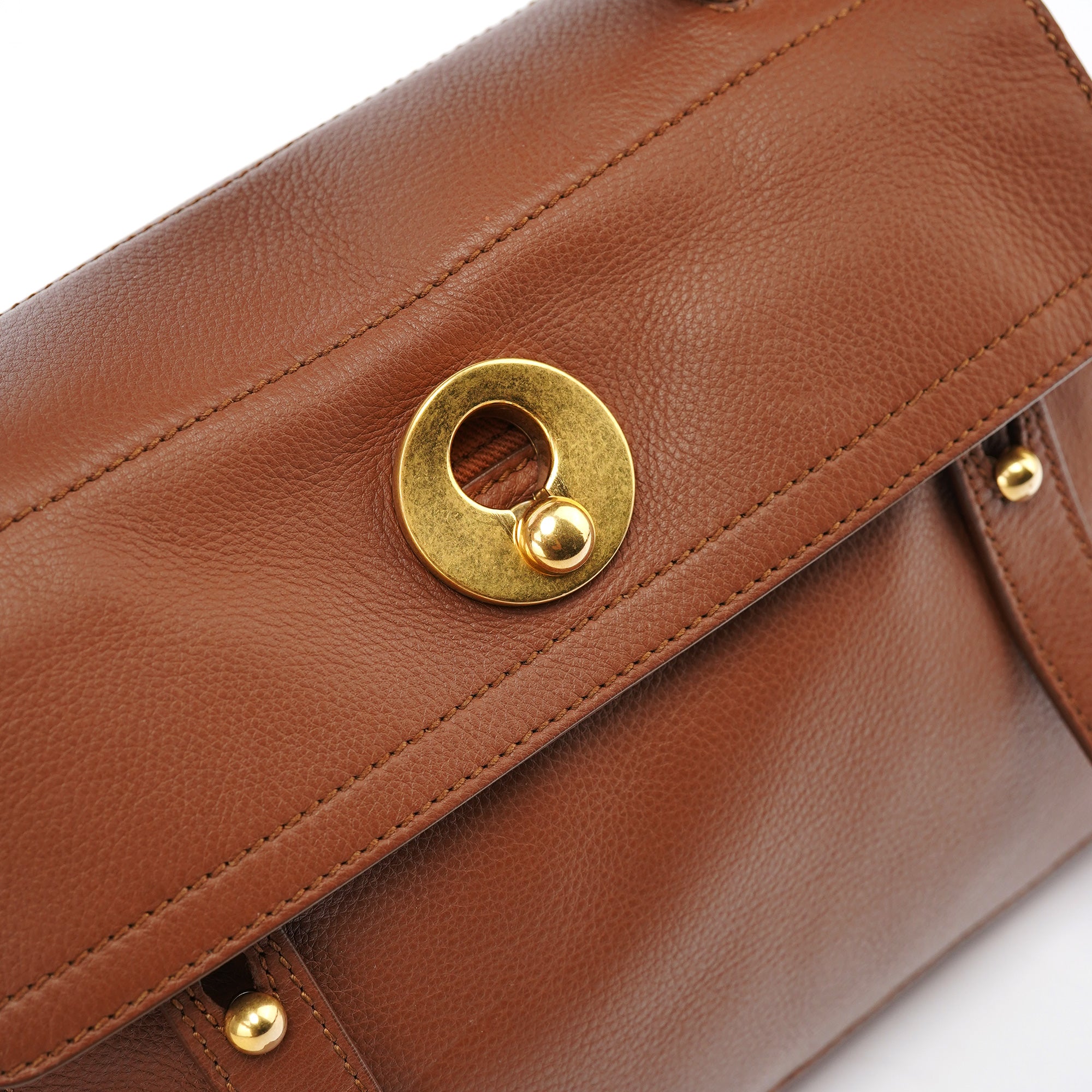 Yves Saint Laurent 238761 Light Brown Leather Muse Two 2-Way Bag