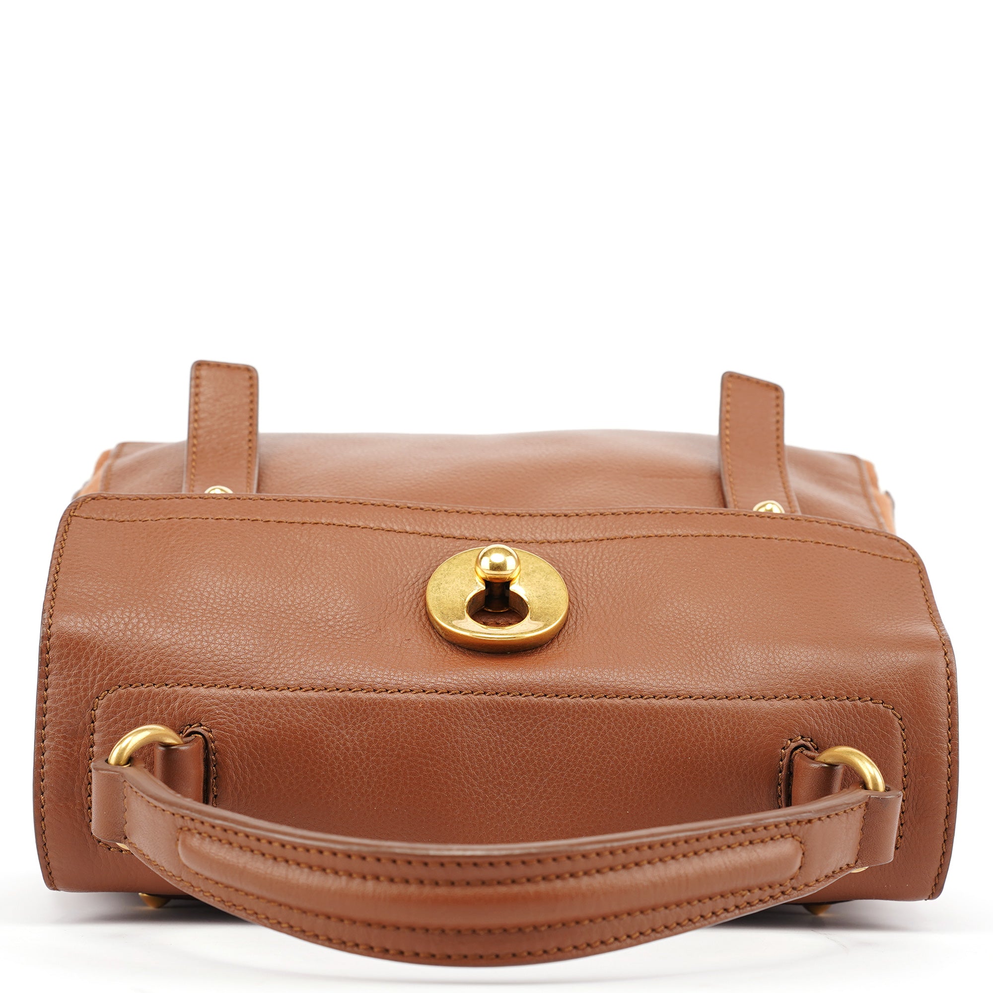 Yves Saint Laurent 238761 Light Brown Leather Muse Two 2-Way Bag