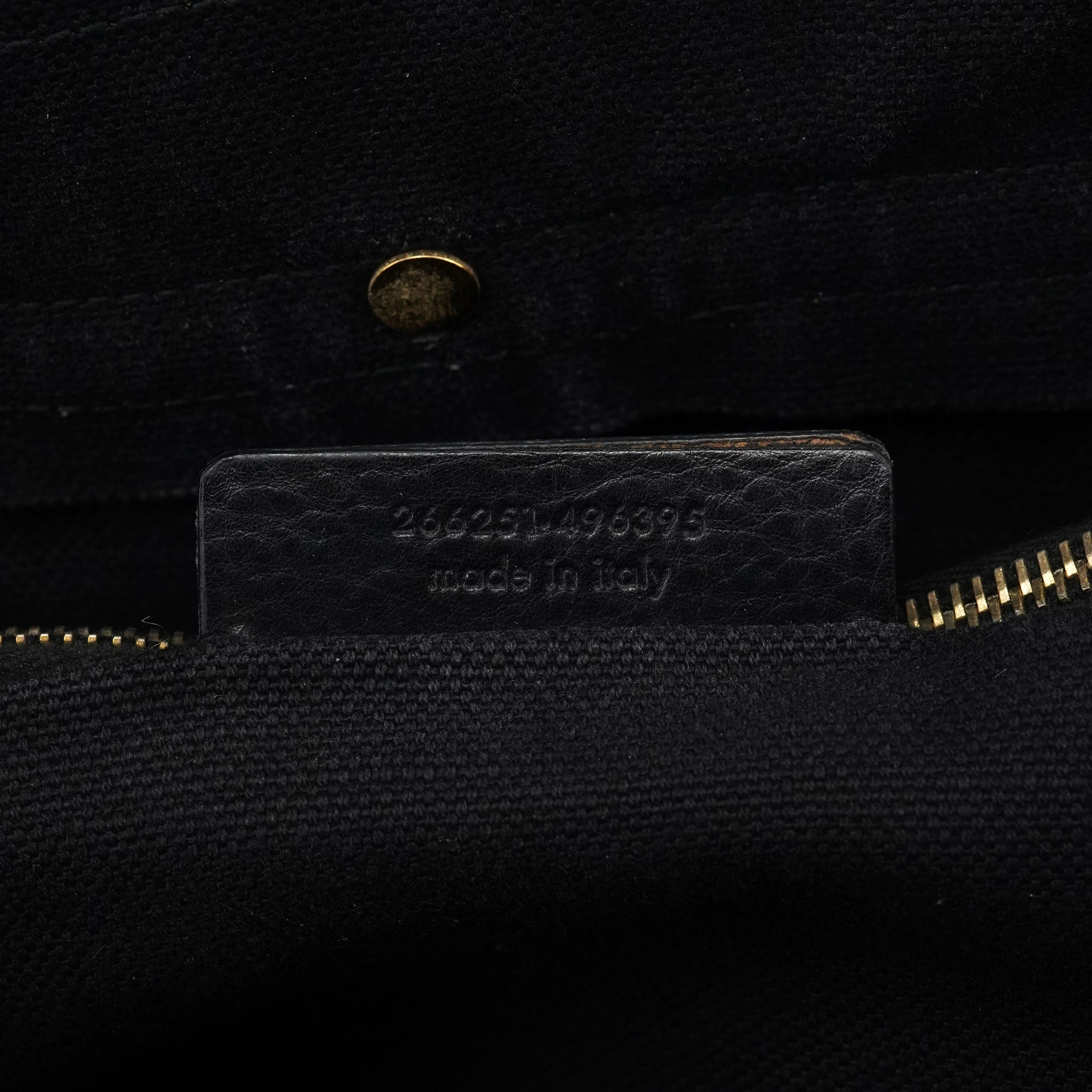 Yves Saint Laurent 266251 Black Canvas Leather Muse Two Bag