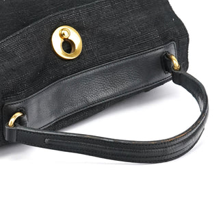 Yves Saint Laurent 266251 Black Canvas Leather Muse Two Bag