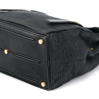 Yves Saint Laurent 266251 Black Canvas Leather Muse Two Bag