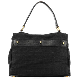 Yves Saint Laurent 266251 Black Canvas Leather Muse Two Bag