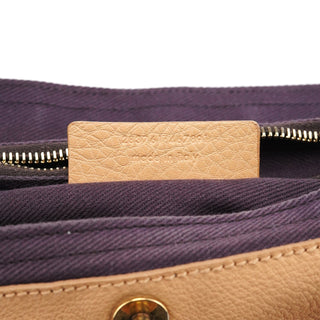 Yves Saint Laurent 283761 Beige Brown Leather Muse Two 2-Way Bag