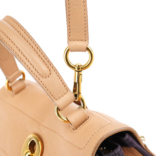 Yves Saint Laurent 283761 Beige Brown Leather Muse Two 2-Way Bag