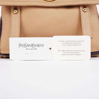 Yves Saint Laurent 283761 Beige Brown Leather Muse Two 2-Way Bag