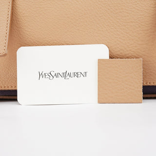 Yves Saint Laurent 283761 Beige Brown Leather Muse Two 2-Way Bag