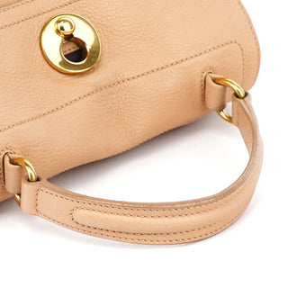 Yves Saint Laurent 283761 Beige Brown Leather Muse Two 2-Way Bag