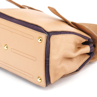 Yves Saint Laurent 283761 Beige Brown Leather Muse Two 2-Way Bag