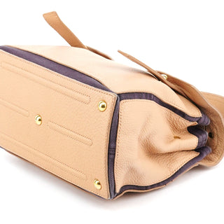 Yves Saint Laurent 283761 Beige Brown Leather Muse Two 2-Way Bag