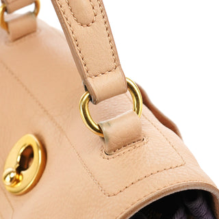 Yves Saint Laurent 283761 Beige Brown Leather Muse Two 2-Way Bag