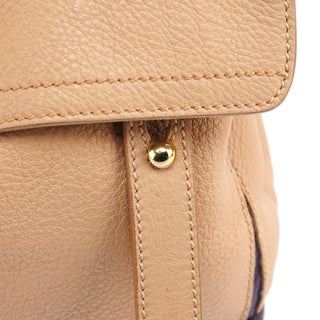 Yves Saint Laurent 283761 Beige Brown Leather Muse Two 2-Way Bag