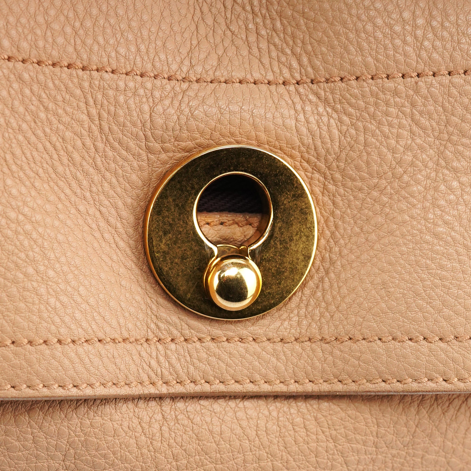 Yves Saint Laurent 283761 Beige Brown Leather Muse Two 2-Way Bag