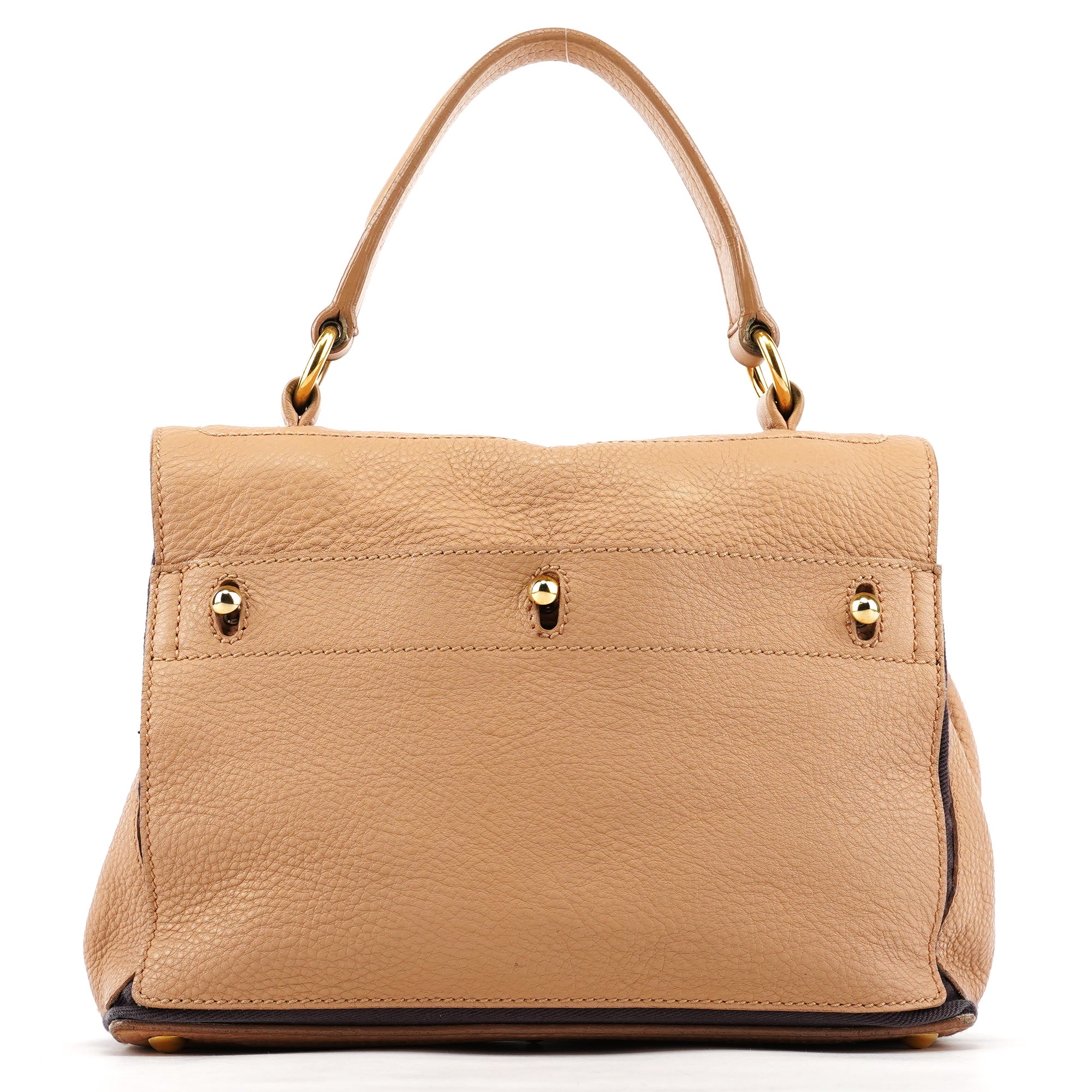 Yves Saint Laurent 283761 Beige Brown Leather Muse Two 2-Way Bag