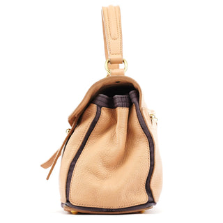 Yves Saint Laurent 283761 Beige Brown Leather Muse Two 2-Way Bag