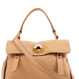 Yves Saint Laurent 283761 Beige Brown Leather Muse Two 2-Way Bag