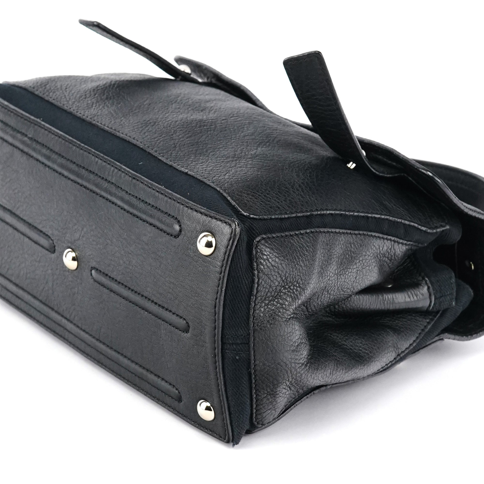 Yves Saint Laurent 283761 Black Leather Muse Two 2-Way Bag