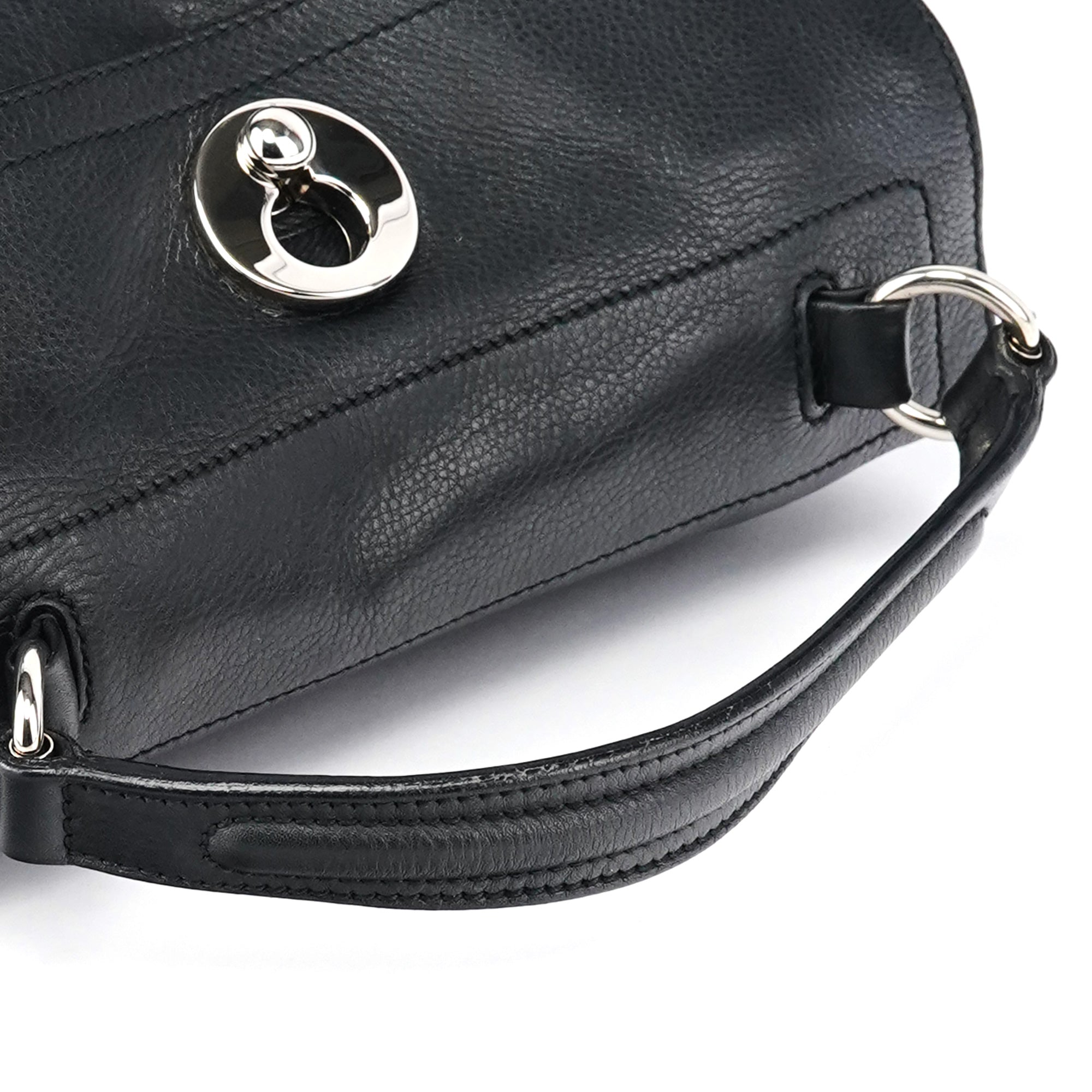Yves Saint Laurent 283761 Black Leather Muse Two 2-Way Bag
