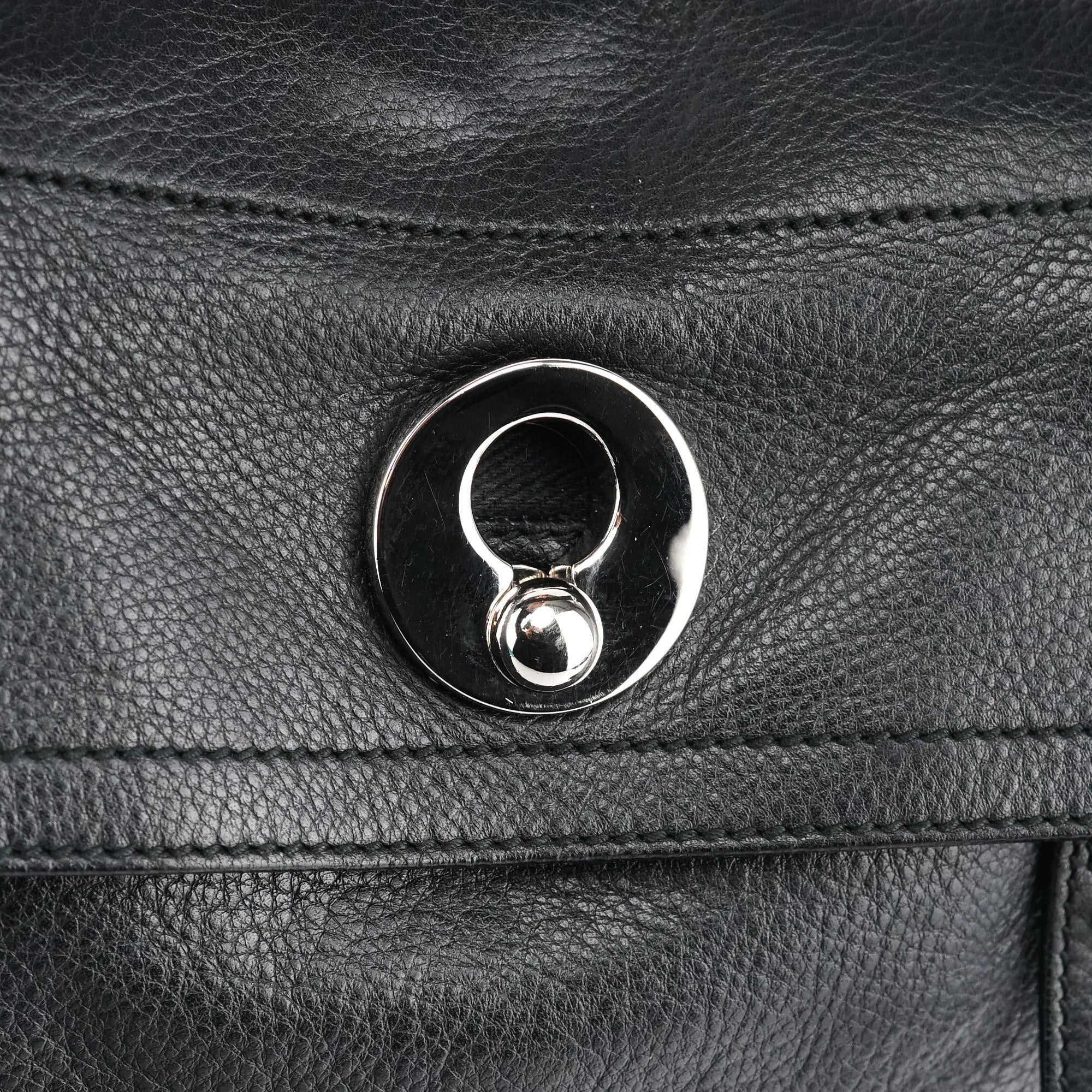 Yves Saint Laurent 283761 Black Leather Muse Two 2-Way Bag
