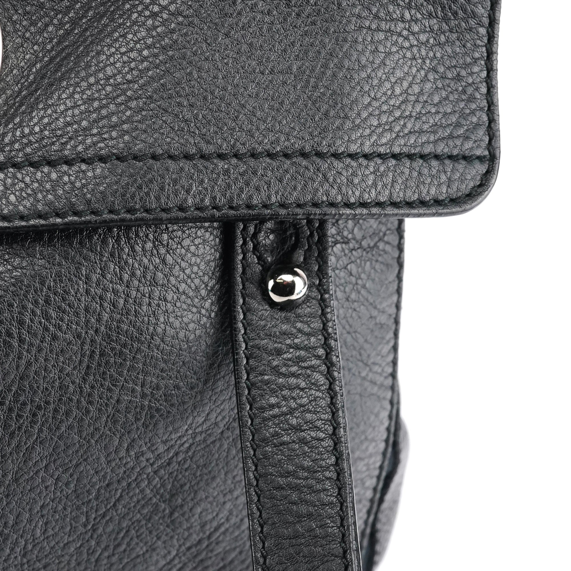 Yves Saint Laurent 283761 Black Leather Muse Two 2-Way Bag