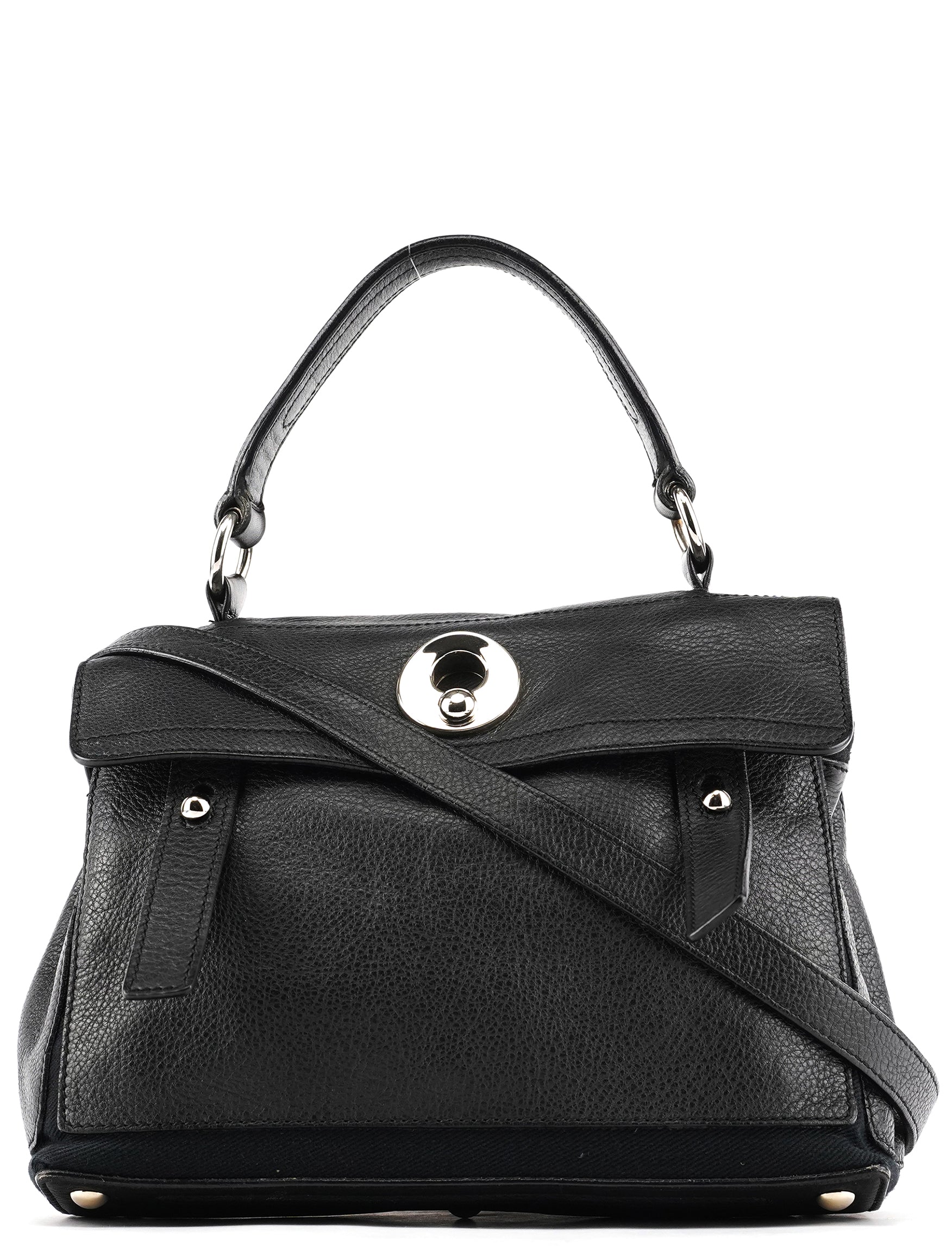 Yves Saint Laurent 283761 Black Leather Muse Two 2-Way Bag