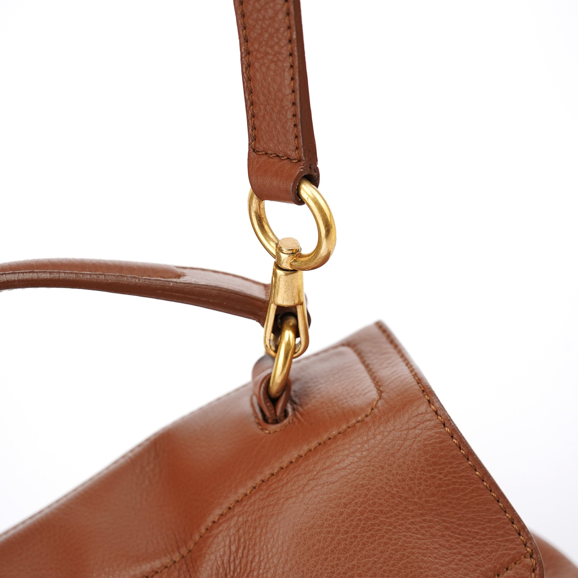 Yves Saint Laurent 283761 Brown Leather Muse 2-Way Bag