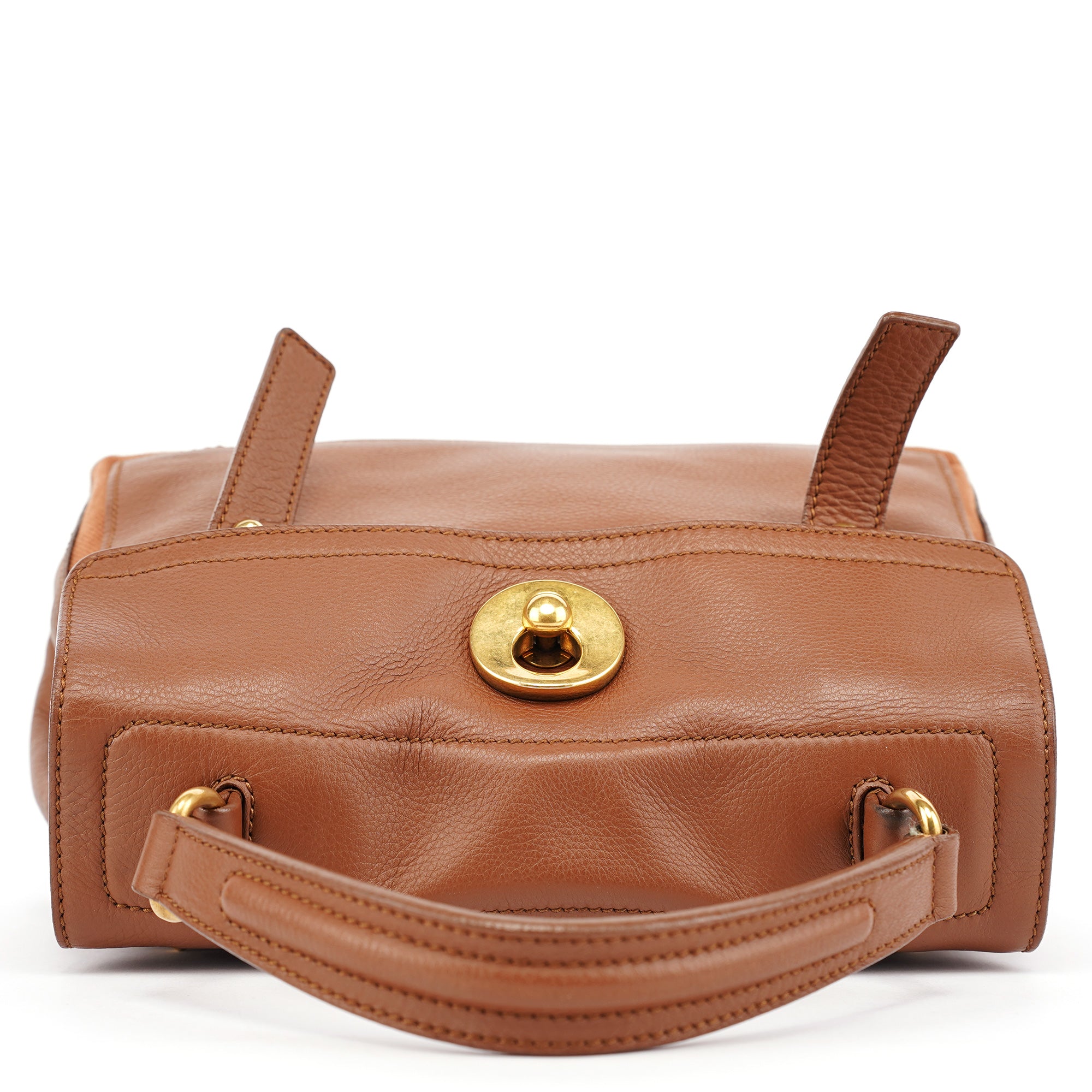 Yves Saint Laurent 283761 Brown Leather Muse 2-Way Bag