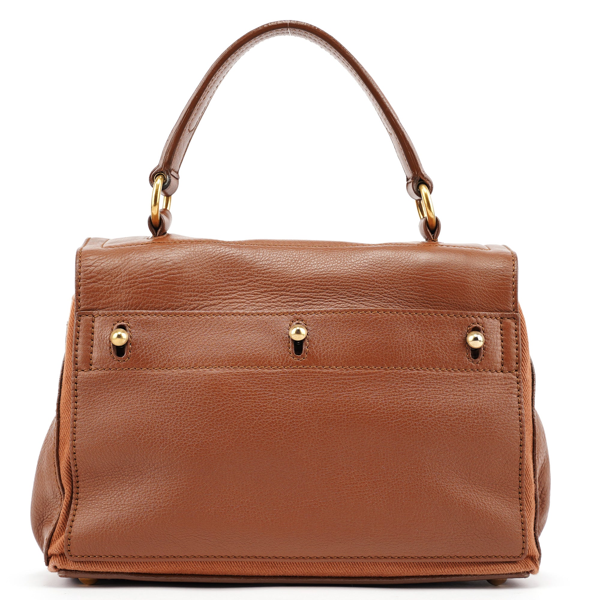 Yves Saint Laurent 283761 Brown Leather Muse 2-Way Bag