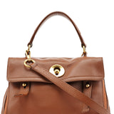 Yves Saint Laurent 283761 Brown Leather Muse 2-Way Bag