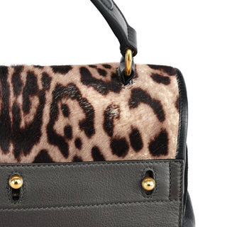 Yves Saint Laurent 283761 Leopard Calfhair Leather Muse Two Bag
