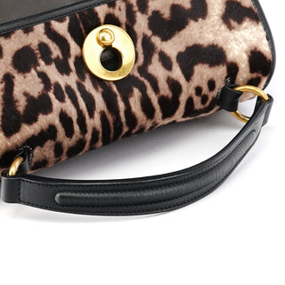 Yves Saint Laurent 283761 Leopard Calfhair Leather Muse Two Bag