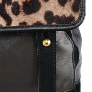 Yves Saint Laurent 283761 Leopard Calfhair Leather Muse Two Bag